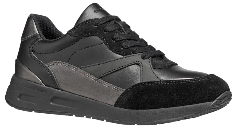 Geox Women's D BULMYA Trainers, Black, 41 EU, Black, 7.5 UK