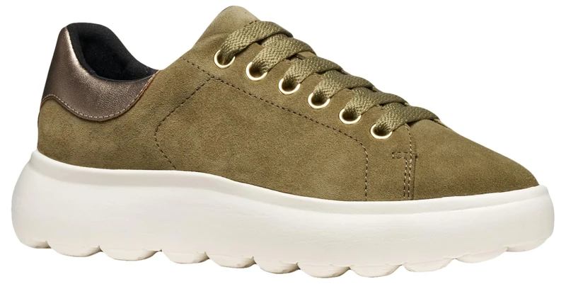 Geox Women's D Spherica EC4.1 Trainers, Green, 38 EU, Green, 5 UK