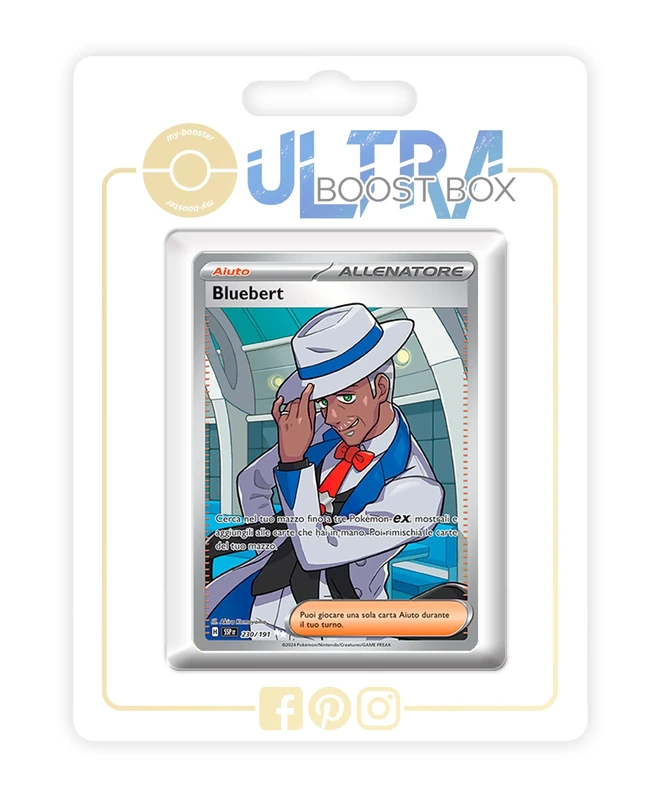 Bluebert (Cyrano) 230/191 Shiny Full Art Trainer - my-booster X Scarlatto e Violetto 8 - Scintille Folgoranti