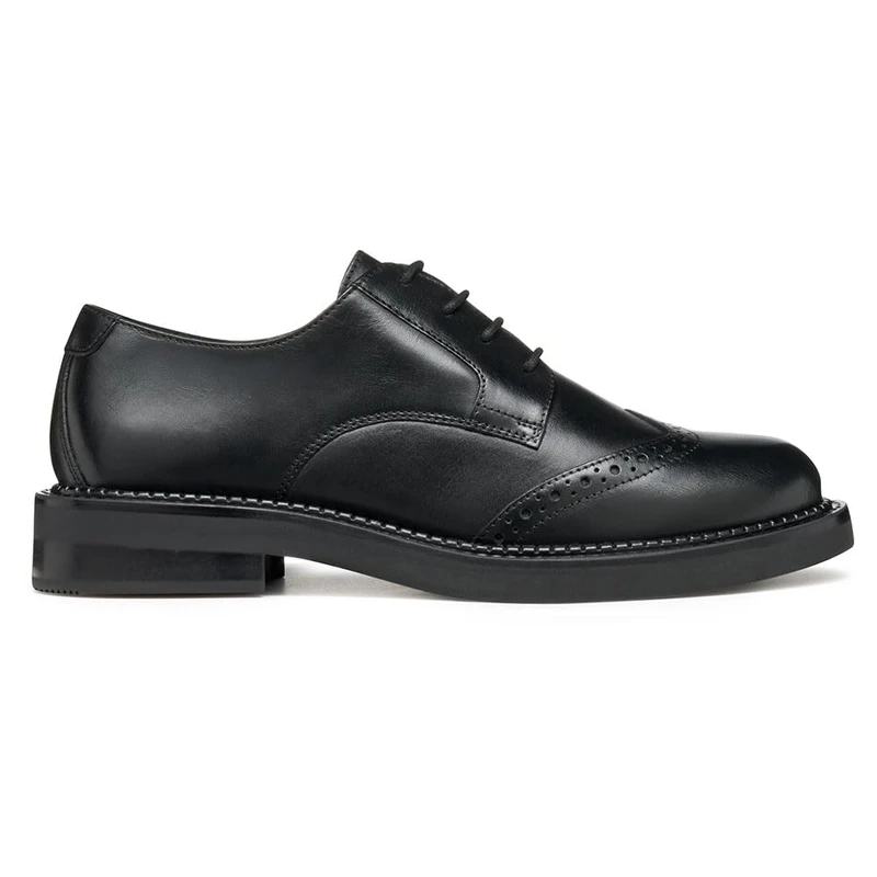 Geox Women's D Serilda Oxford, Black, 8 UK