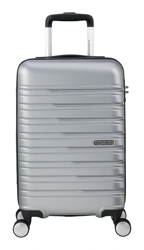 American Tourister Flashline - Spinner S Slim, Hand Luggage, 55 cm, 34 L, Silver (Sky Silver)