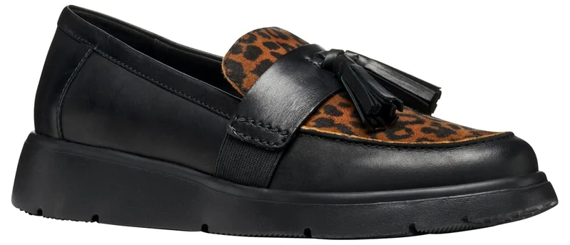 Geox Womens Darlara Loafer, Black, 3 UK