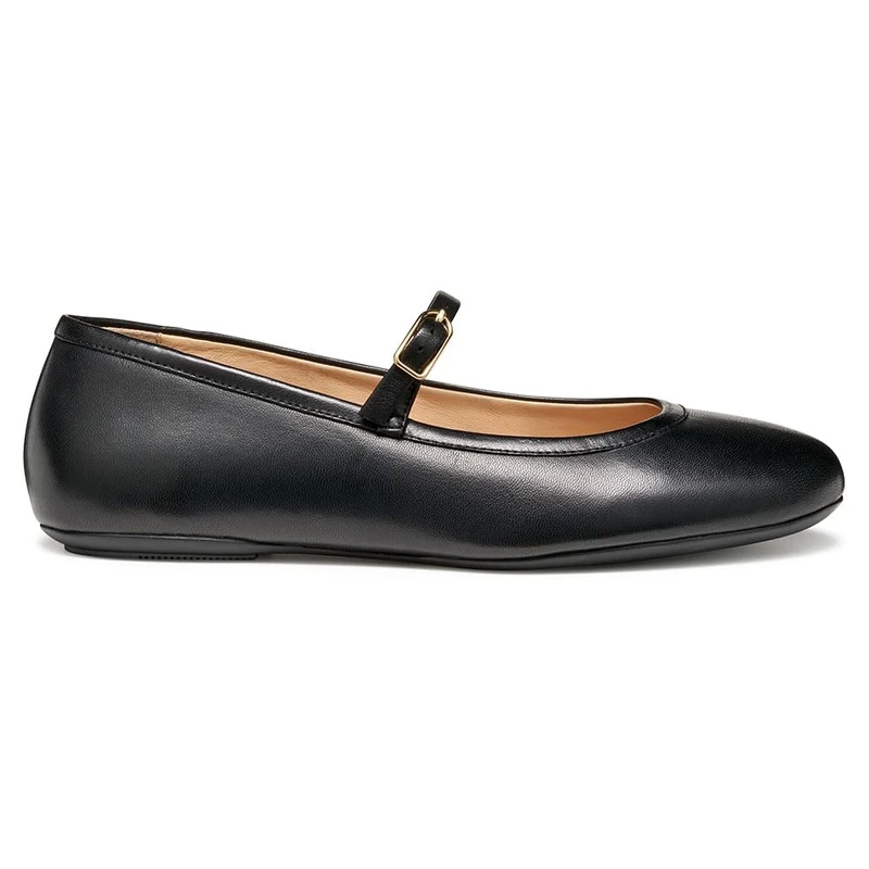 Geox Womens Dpalmaria Ballet Flat, Black, 2.5 UK