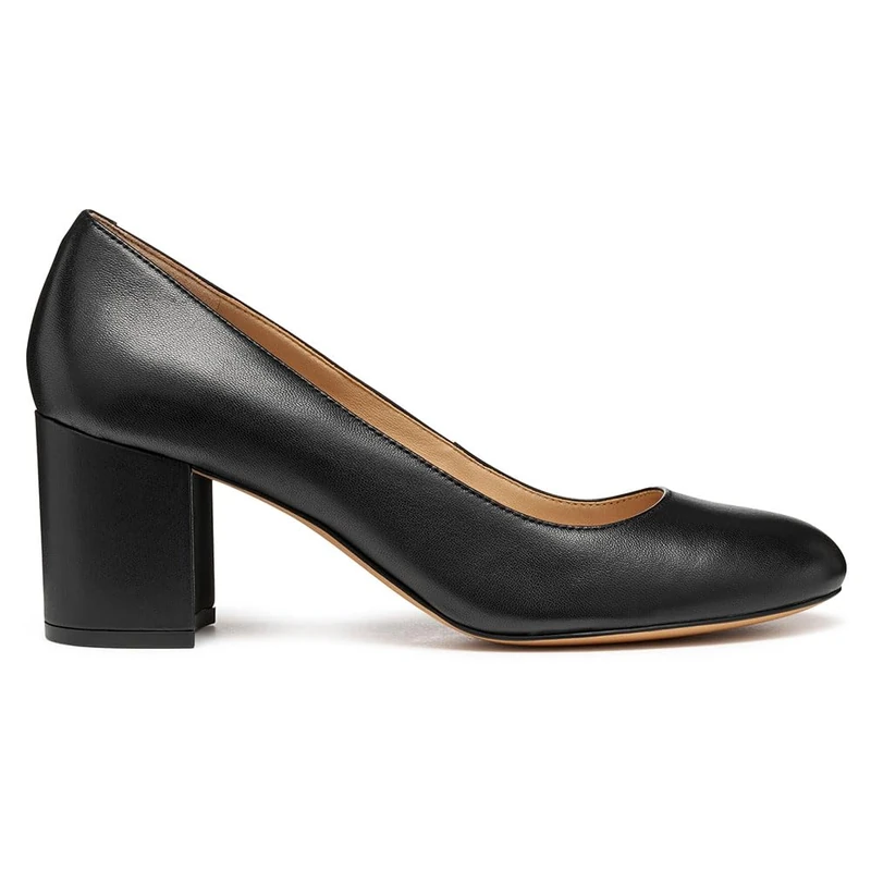 Geox Women's D Virnilia 65 Pump, Black, 37.5 EU, Black, 4.5 UK