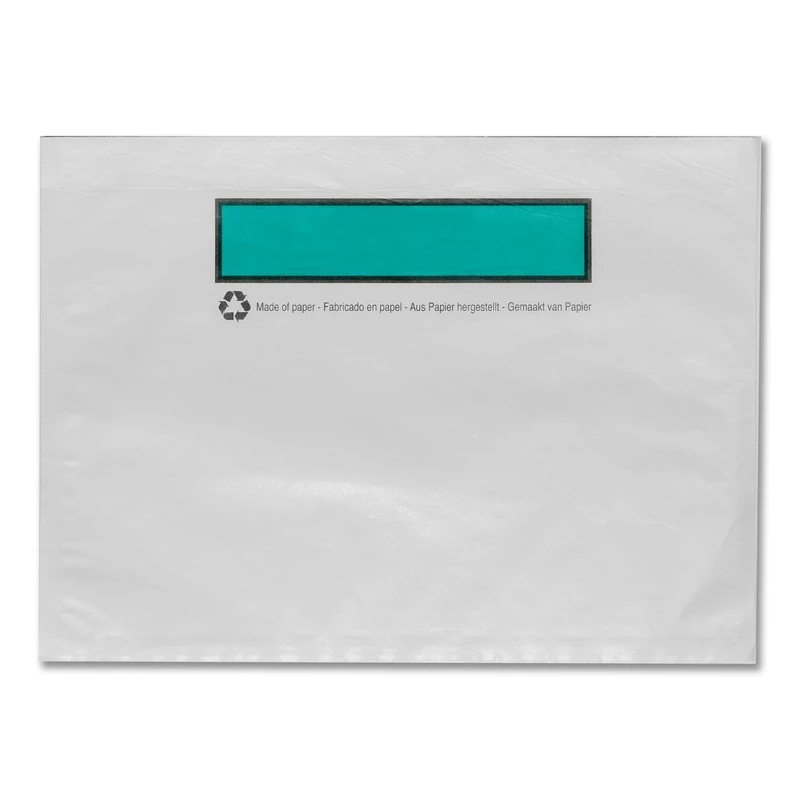 BLASETTI - Over-Neck Envelope Paper Document Wallets for Postage Package, Pack of 250 Pieces, Transparent Colour, LD Format 13.5 x 24 cm