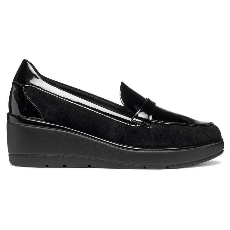 Geox Women's D ILDE Moccasin, Black, 41 EU, Black, 7.5 UK