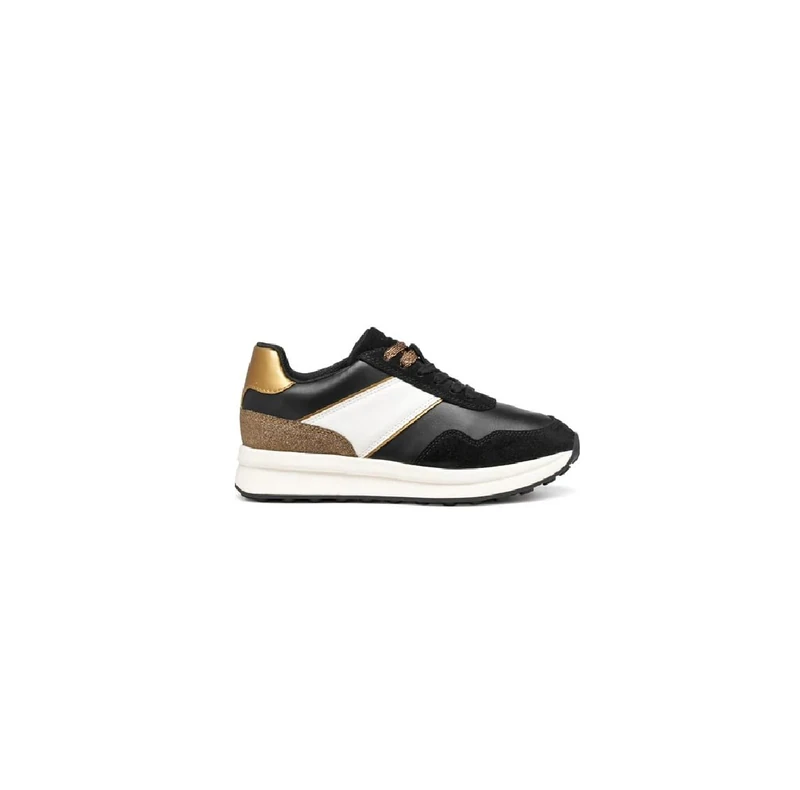 Geox Women D Runntix Sneaker, Black, 5 UK
