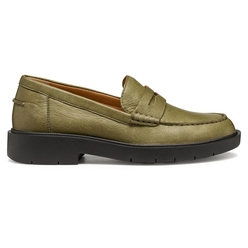 Geox Girls D Spherica Ec1Loafer, Green, 7 UK