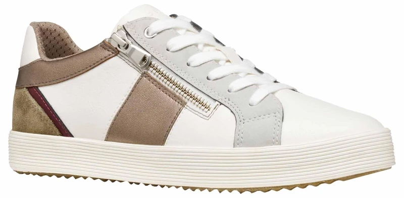 Geox Women D Blomiee Sneaker, Beige, 6 UK
