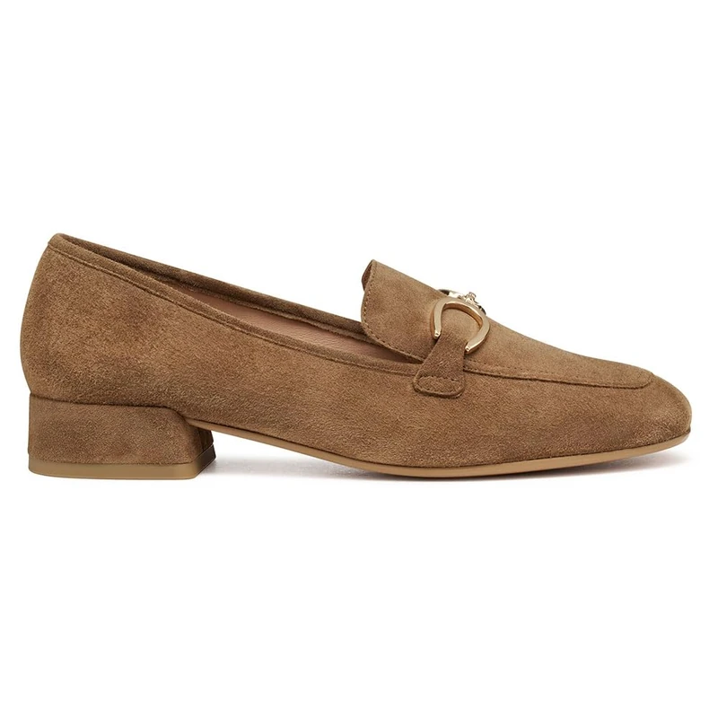 Geox Women's D Dhyalma Loafer, Brown, 5 UK