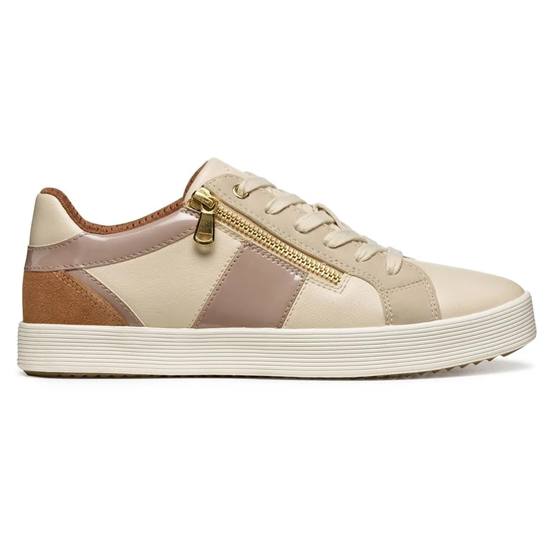 Geox Women's D Blomiee Trainers, Beige, 6 UK