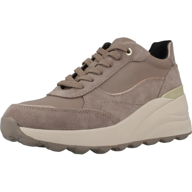 Geox Womens Dsphericaec13 Sneaker, Beige, 3 UK