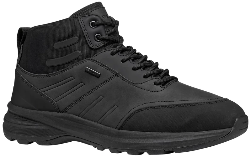 Geox Men's U Senales B ABX Trainers, Black, 40 EU, Black, 6.5 UK