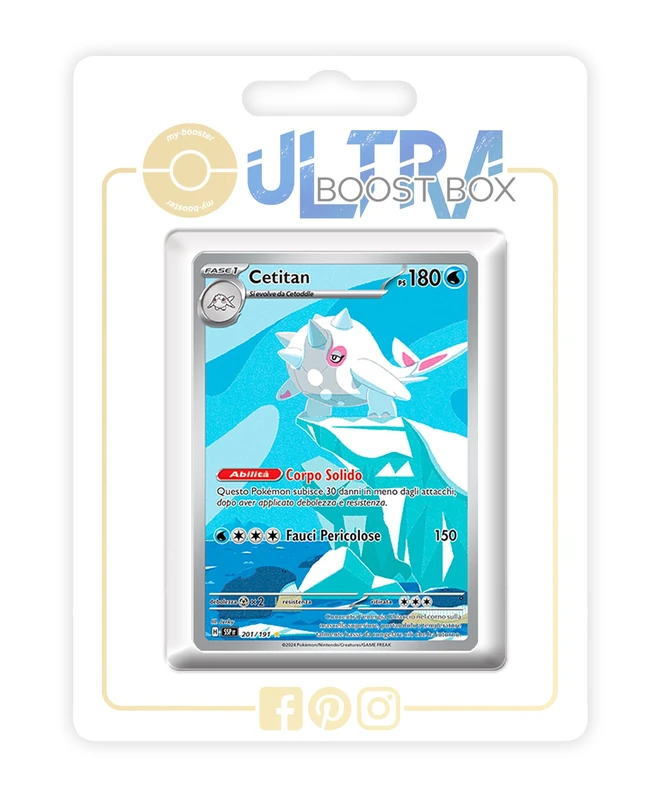Cetitan 201/191 Alternative Shiny Pokémon Gallery - my-booster X Scarlatto e Violetto 8 - Scintille Folgoranti Box of 10 Pokemon Italian Cards - Image 1