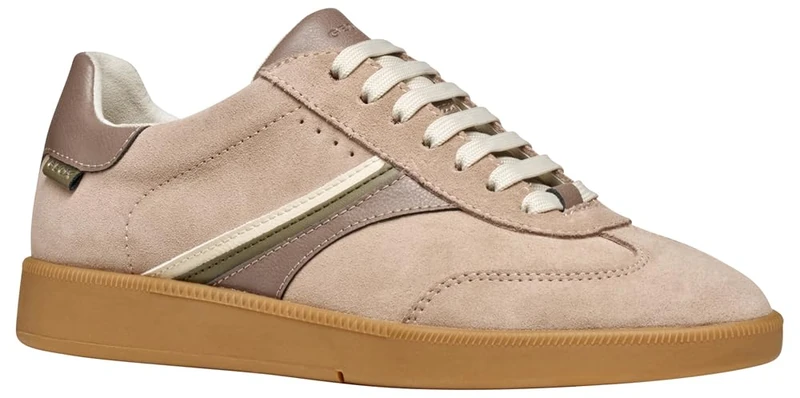 Geox Womens Dmeleda Sneaker, Beige, 3 UK