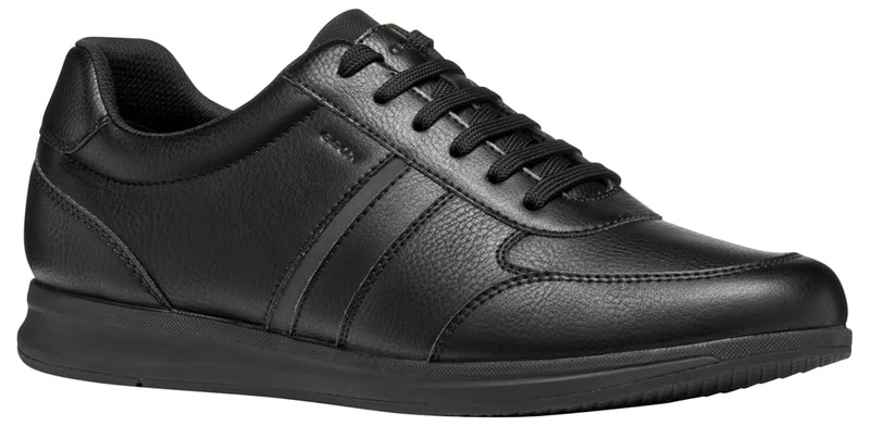 Geox Men U Avery Sneaker, Black, 10 UK
