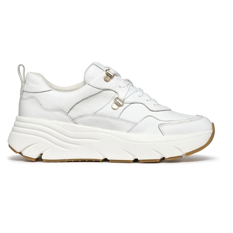 Geox Women's D Diamond Trainers, White, 36.5 EU, White, 3.5 UK