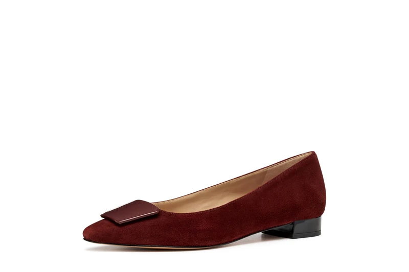 Geox Womens Dgiselda15 Ballet Flat, Brown, 2.5 UK