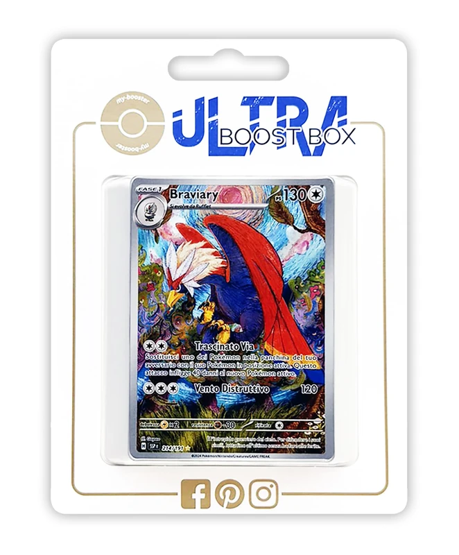 Braviary 214/191 Alternative Shiny Pokémon Gallery - my-booster X Scarlatto e Violetto 8 - Scintille Folgoranti - Image 1