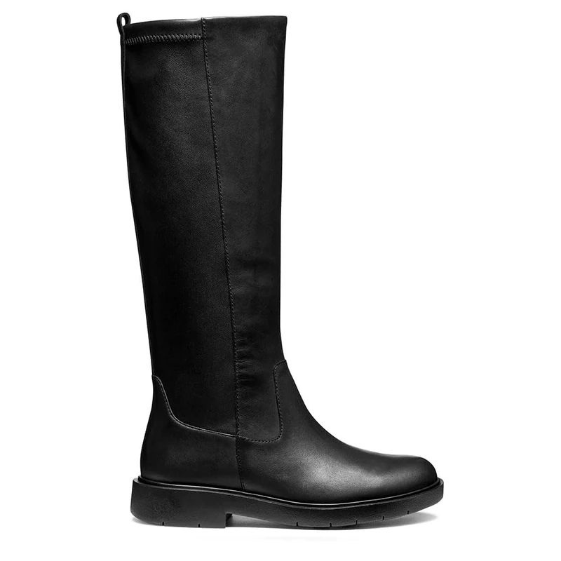 Geox Women D Spherica Ec1 Knee high Boot, Black, 4.5 UK