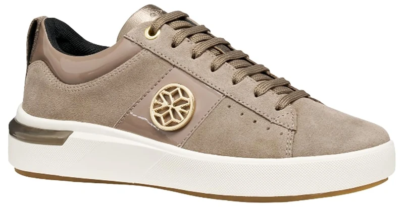 Geox Women D Dalyla Sneaker, Beige, 4 UK