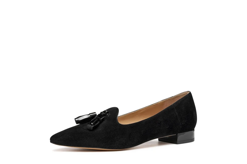 Geox Womens Dgiselda15 Ballet Flat, Black, 2.5 UK