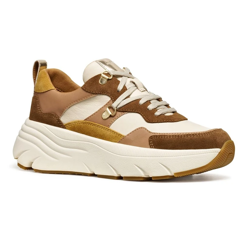 Geox D Diamanta Women's Trainers, Beige, 7 UK