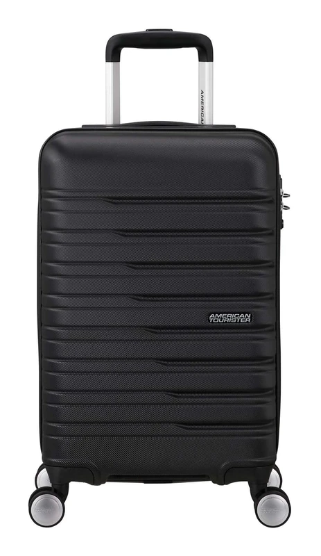 American Tourister Flashline - Spinner S Slim, Hand Luggage, 55 cm, 34 L, Black (Shadow Black)