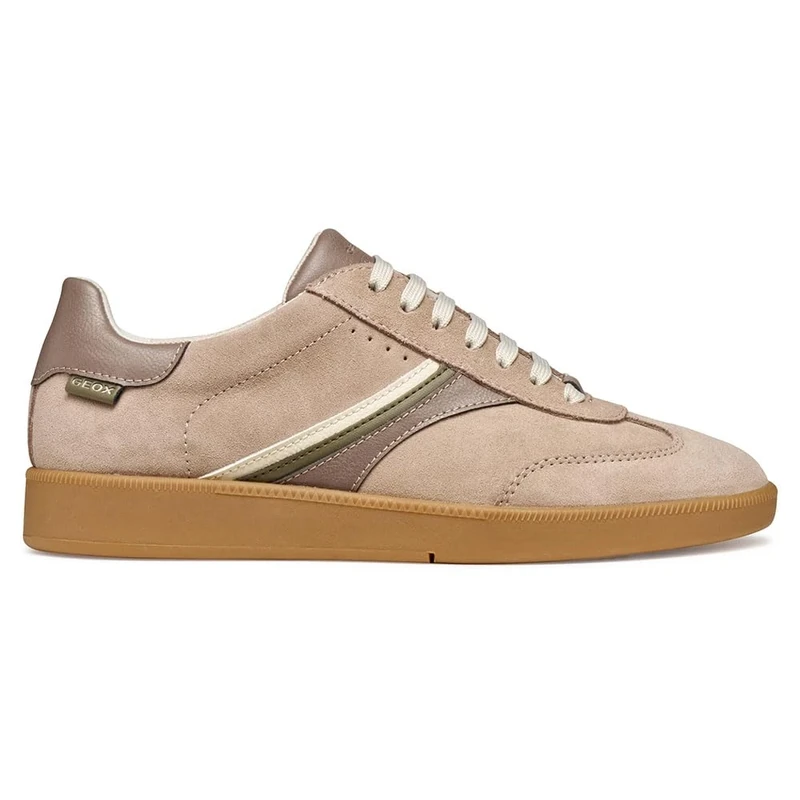 Geox Women D Meleda Sneaker, Beige, 7.5 UK