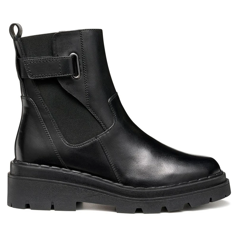 Geox Women's D FELLENY Ankle Boots, Black, 37.5 EU, black, 4.5 UK