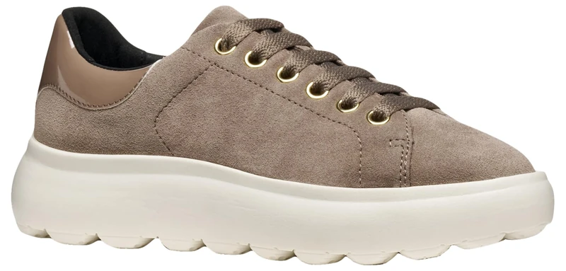 Geox Women's D Spherica Ec4.1 Trainers, Beige, 7.5 UK