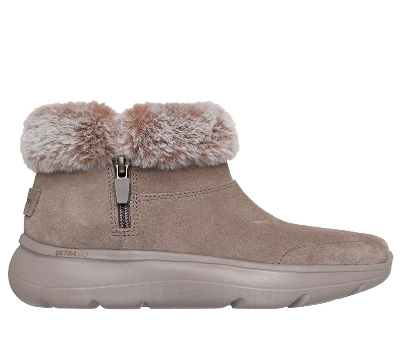 Skechers Women's On-The-Go Encore Snow-Capped Boots, Dark Taupe Suede, 5 UK