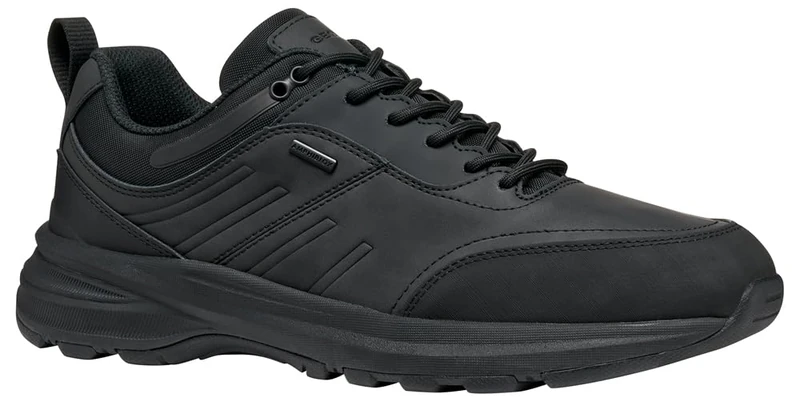 Geox Men's U Senales B ABX Trainers, Black, 43 EU, Black, 9 UK