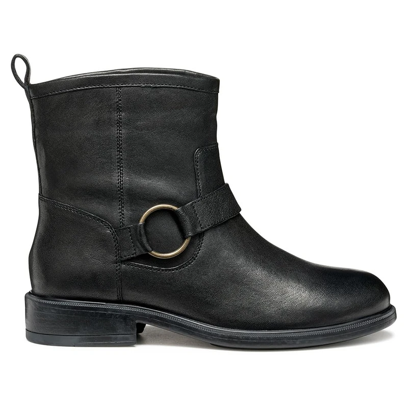 Geox Women D Catria Ankle Boot, Black, 4 UK