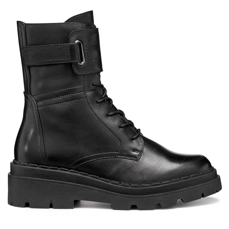 Geox Women D Felleny Ankle Boot, Black, 7 UK