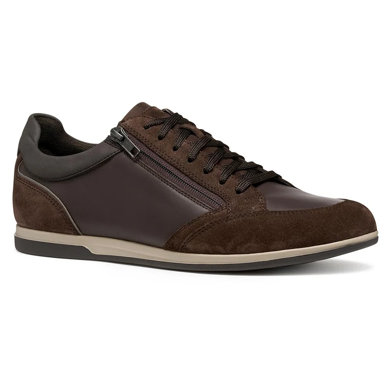Geox Men U Renan Sneaker, Brown, 7 UK