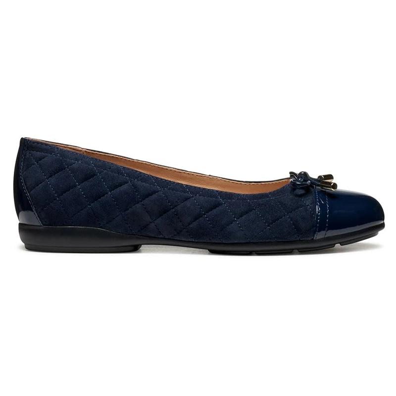 Geox Womens Dannytah Ballet Flat, Blue, 2.5 UK