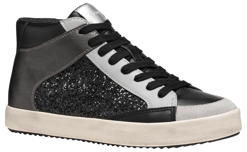 Geox Woman D Blomiee Sneakers Black/Silver 36 EU