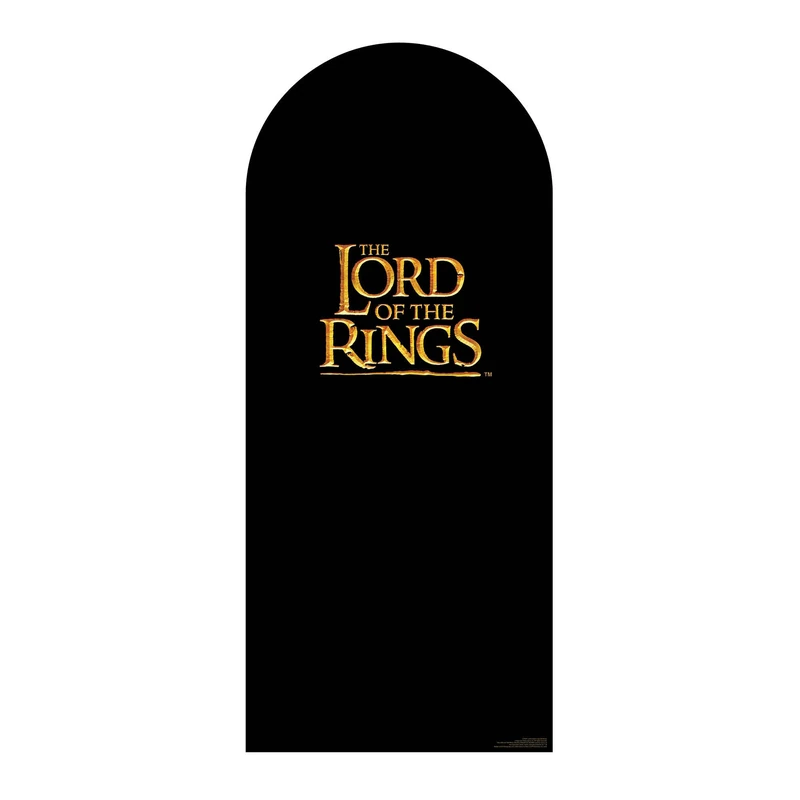 Star Cutouts SC4561 Lord of the Rings Golden Logo Backdrop Cardboard Cutout – Lifesize 185cm Middle-earth Display for Events