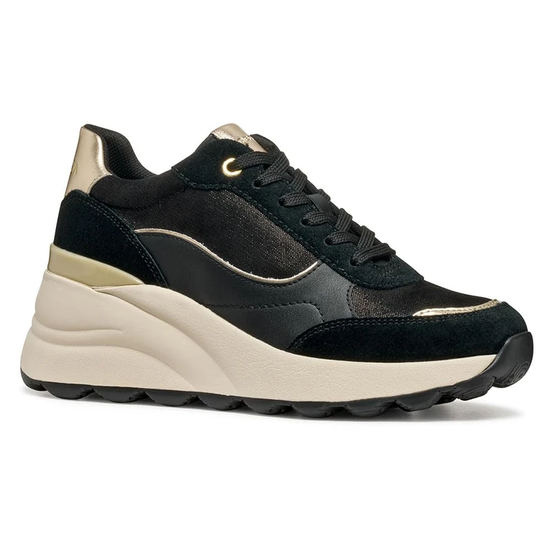 Geox Women's D SPHERICA EC13 Trainers - Black, Size 40 EU