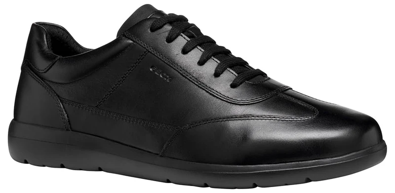 Geox Men's U Leitan Trainers, Black, 10.5 UK