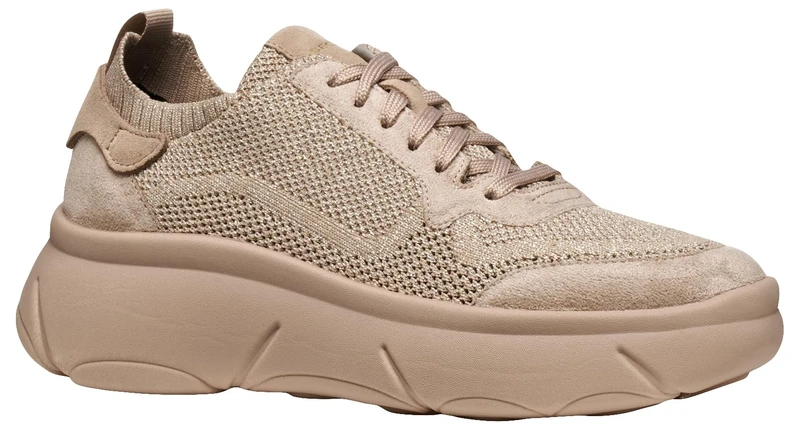 Geox Women's D Nebula 2.0 X Trainers, Beige, 41 EU, Beige, 7.5 UK