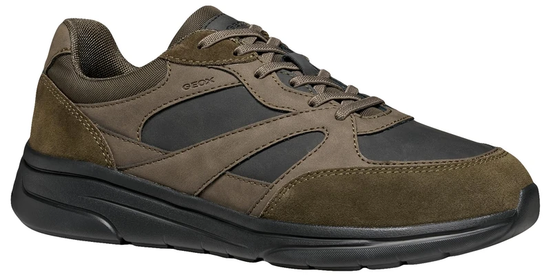 Geox Men's U Klaiver Trainers, Green, 45 EU, Green, 10.5 UK