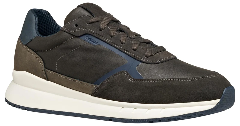 Geox Men's U Brandon Trainers, Brown, 45 EU, Brown, 10.5 UK