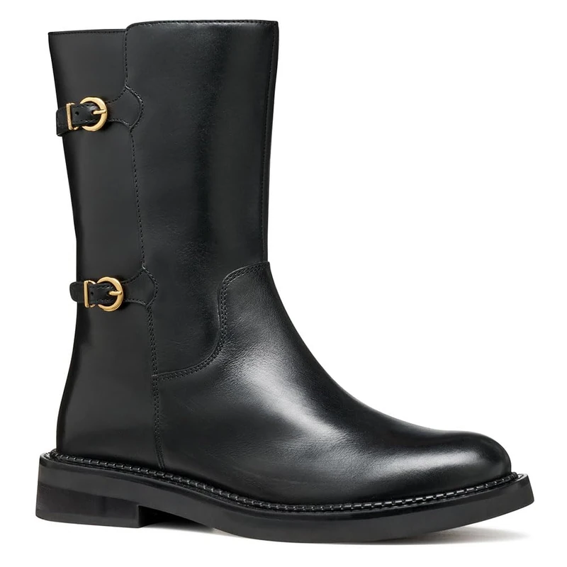 Geox Women's D SERILDA Ankle Boots, Black, 37.5 EU, black, 4.5 UK