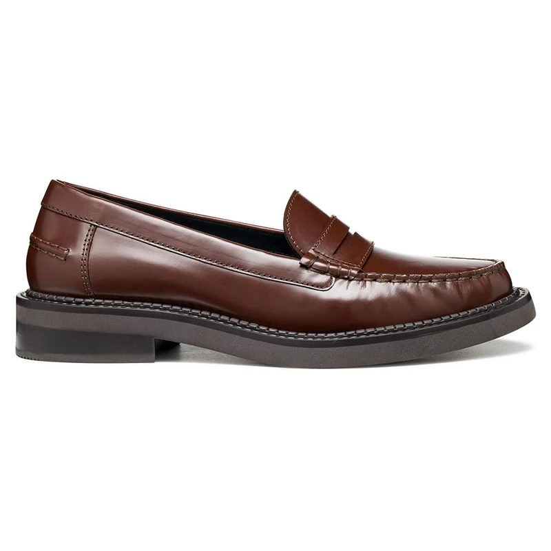 Geox Women's D SERILDA Loafer, Brown, 36.5 EU, Brown, 3.5 UK