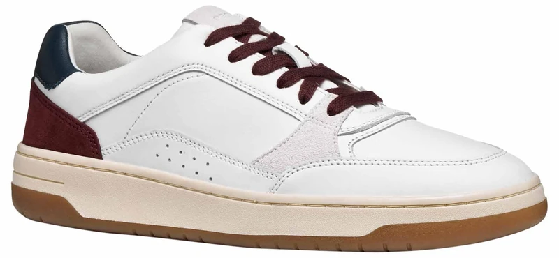 Geox Men U Sedral Court Sneaker, White, 10.5 UK