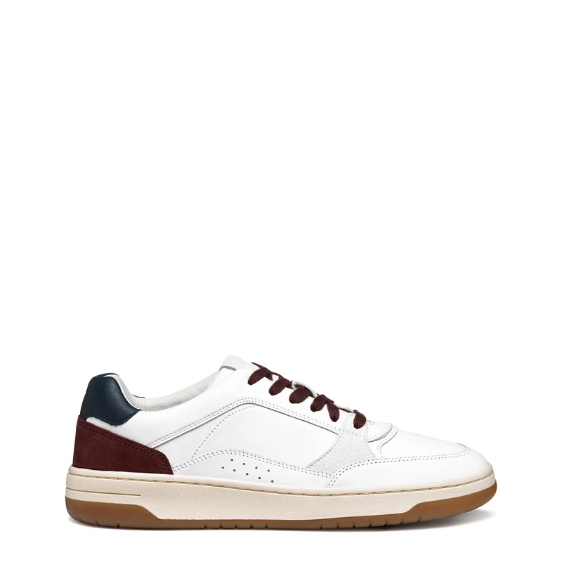 Geox Men U Sedral Court Sneaker, White, 10 UK