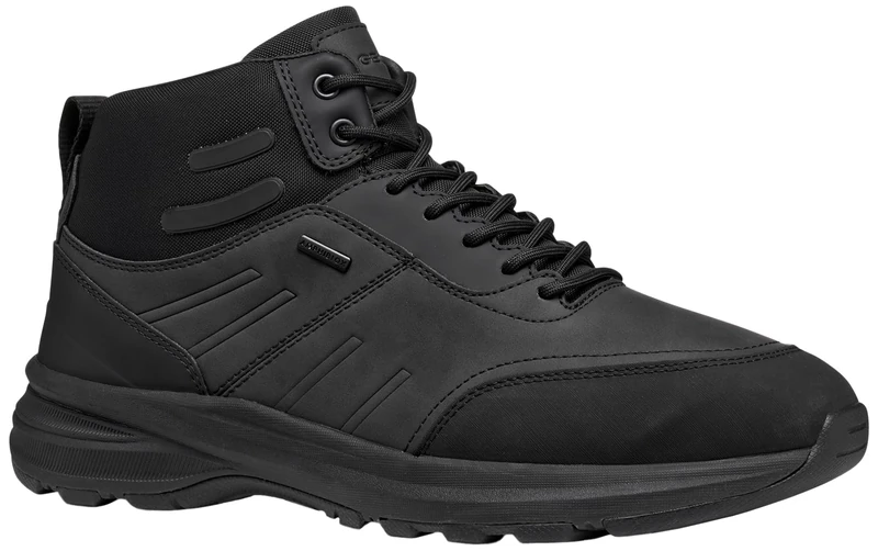 Geox Men's U Senales B ABX Trainers, Black, 11 UK