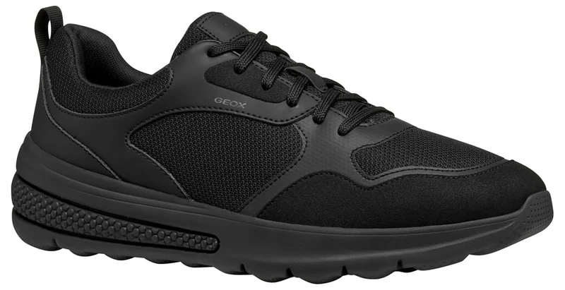 Geox Men's U Activart Trainers, Black, 41 EU, Black, 7 UK
